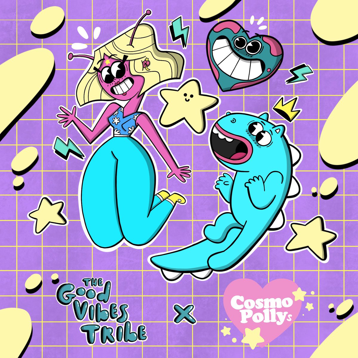GVTNFT's tweet photo. Super excited to join our friends from @cosmopollys on a Space at 7pm EST tonight, with @ThrillHouse_xo!

We’ll be chatting about cartoons &amp; animation ❤️ AL spots to their upcoming collection will be given out on Twitter &amp; Discord.

We hope you tune in! 

https://t.co/qzCcEq5XhJ https://t.co/KPiz4EULXF