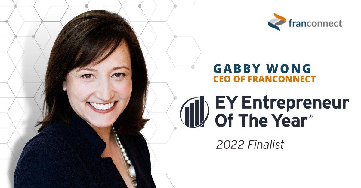 FranConnect's tweet photo. FranConnect is honored to have our very own CEO, Gabby Wong recognized as a finalist in the prestigious Entrepreneur Of The Year® 2022 Mid-Atlantic Awards program. 

#EOYMidAtl #EYFinalist

Read More Here: https://t.co/ooArZxoSD4 https://t.co/8OkmCsPCeg