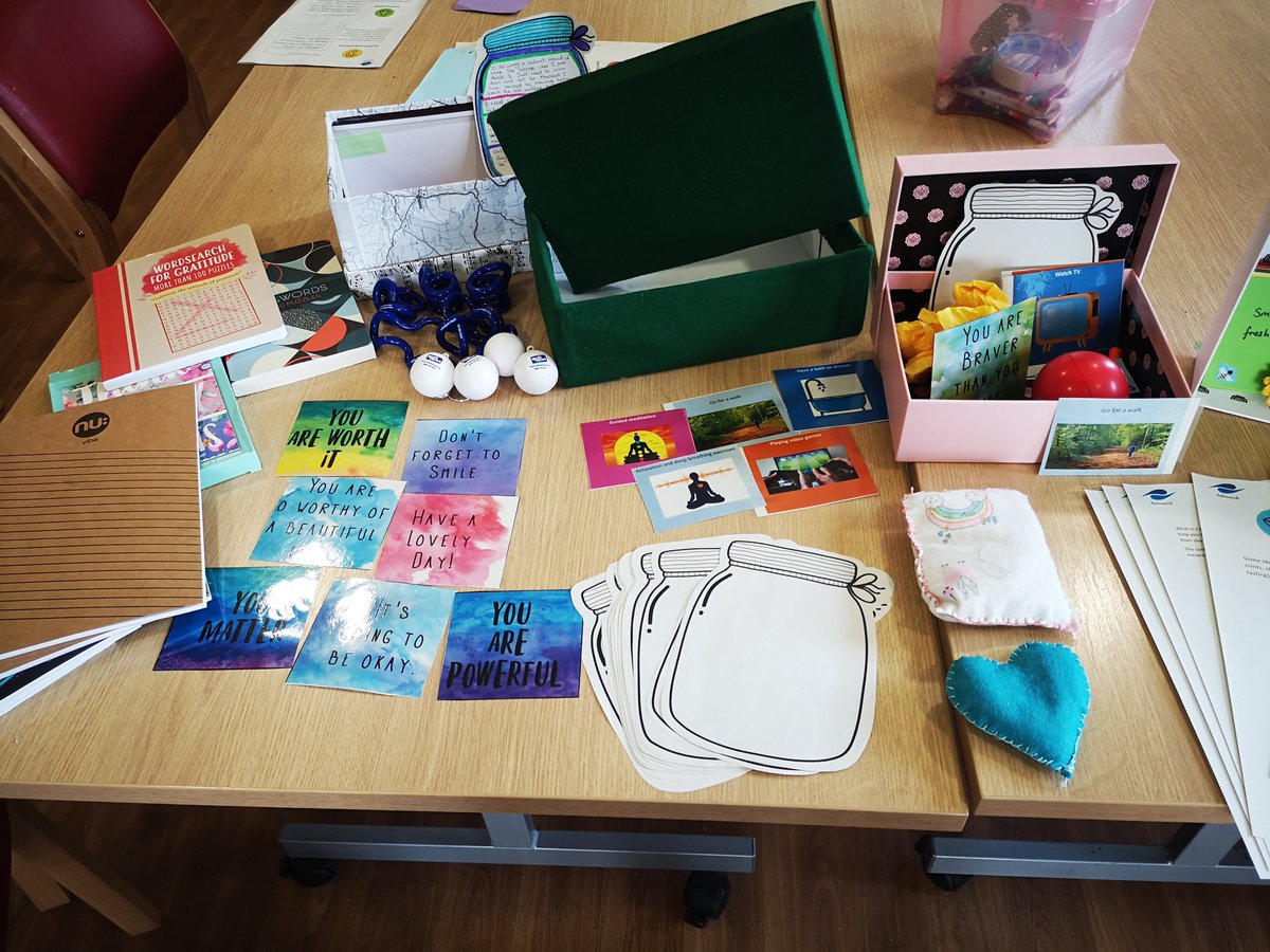 EmilybdOTA's tweet photo. Ta-da self-soothe boxes!! The Orchard have done a fab job of creating individual self-soothe boxes for bedrooms. 
The tangles have been a great addition thanks @LeeQuitSquad1 @LancsQuitSquad a great way to start the stop smoking conversation! @mar8aret @WeAreLSCFT @Safewards https://t.co/MUCSozKTFq