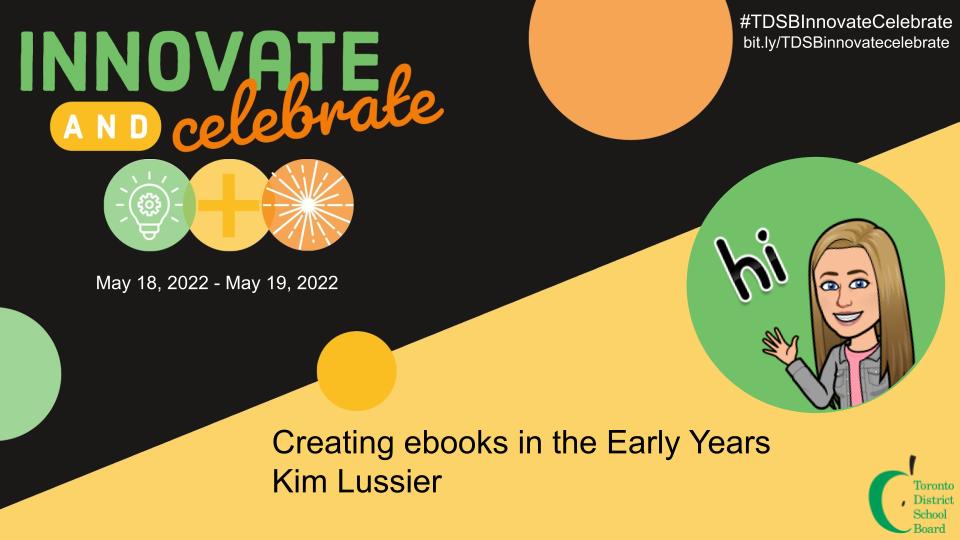 Come join me for my session on ebooks in the early years on Wednesday, May 18th from 4:30-5:00. Registration is now open @tdsb educators! #TDSBinnovatecelebrate bit.ly/TDSBinnovatece…