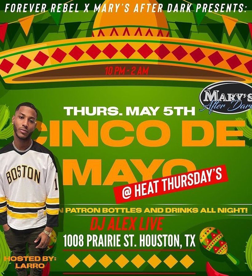 TheStevenDwayne's tweet photo. π₯π₯π₯Houston come and drink tequila and listen to Selena with us. We also have a very special performance by our very own @Livinglikelarro π₯π₯π₯ #HeatThursday https://t.co/4NUJDKvemi