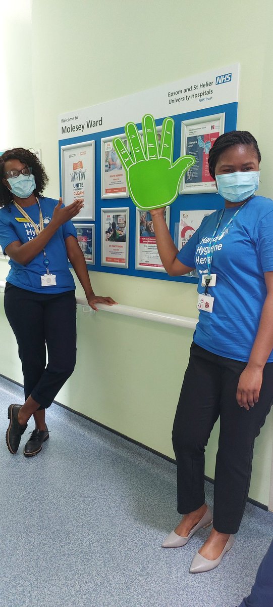 Shazzanja's tweet photo. Thank you Molesey Community Hospital staff for your involvement in raising glove awareness #GAW22  and @worldhandhygiene22 https://t.co/FAQQTiuFzf