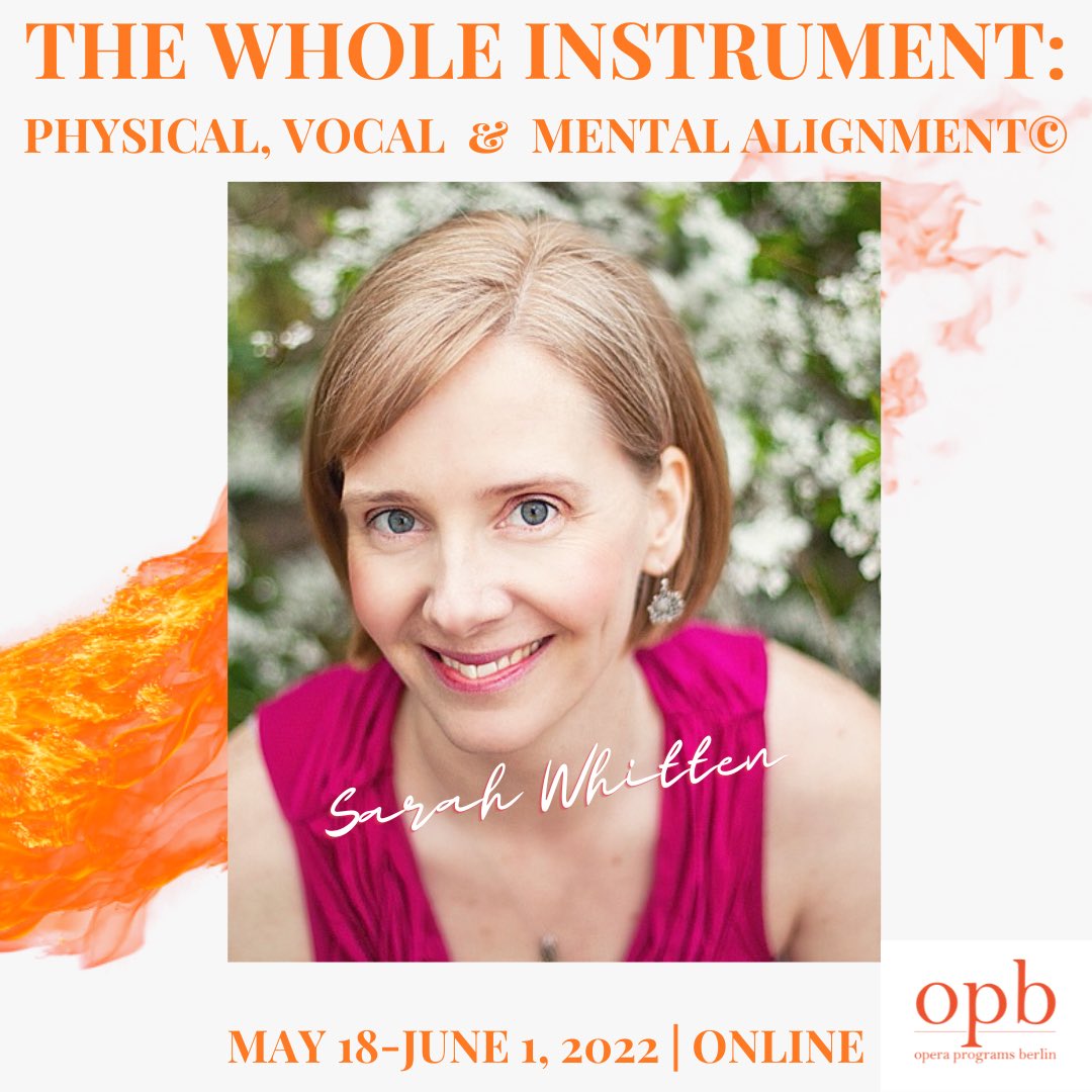 OperaPrgsBerlin's tweet photo. We are thrilled to announce
THE WHOLE INSTRUMENT: PHYSICAL, VOCAL &amp; MENTAL 
ALIGNMENT Program
May 18-Jun 1, 2022 | online 
60-day replay
CAROL MASTRODOMENICO
(Tufts University, Tanglewood Fellow)
SARAH WHITTEN
(Harvard University, New England Conservatory)
https://t.co/rvOBcTpbl6 https://t.co/J2K1V6f3TA