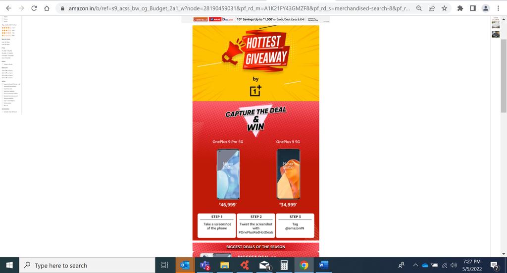 KesarlaRaju's tweet photo. #OnePlusRedHotDeals 
@amazonIN https://t.co/u92ggHc31J