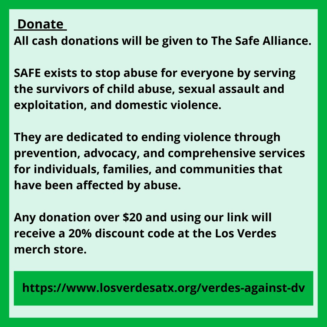 LosVerdesATX's tweet photo. LV is collecting items for the adult survivors of domestic violence and sexual assault at @SAFEatx . Join us in providing basic needs, clothing, and household items to assist survivors and their families.

Learn more: https://t.co/lTZGShN1iz

GIve $: https://t.co/CNM9fI8BEE https://t.co/3hIqZ222s4