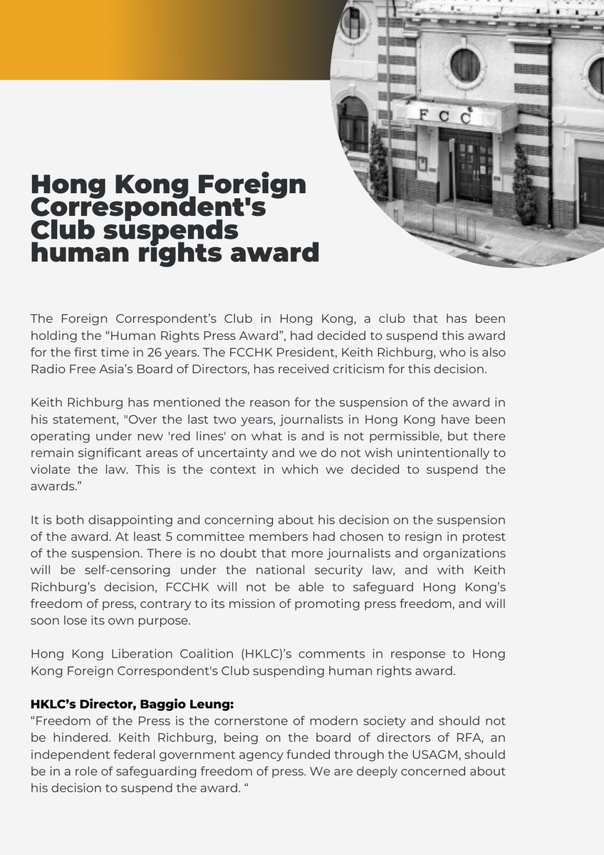 Hong Kong Liberation Coalition (HKLC) tweet media