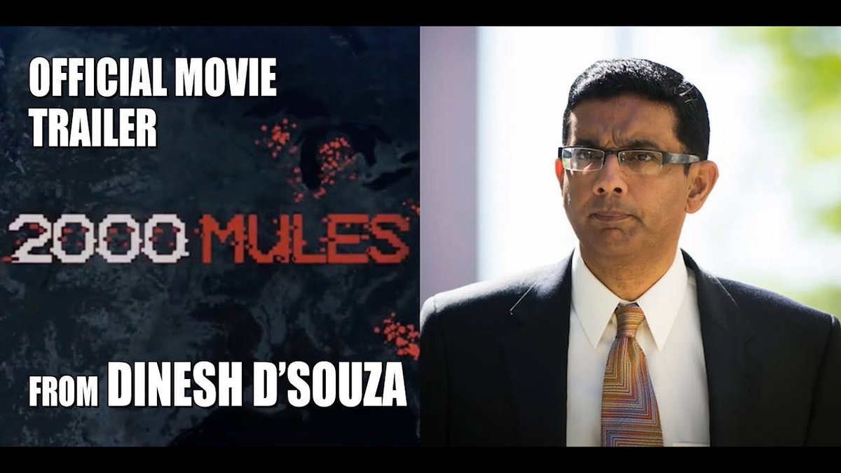 gregkellyusa's tweet photo. The 2000 MULES movie.  We want to see it. We have a DUTY to see it.  Thank you ⁦@DineshDSouza⁩ !!! https://t.co/lvt7jc8jag