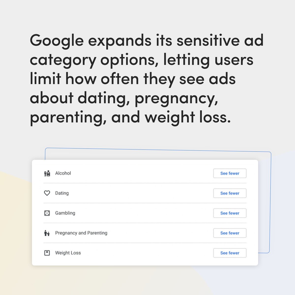conquerrragency's tweet photo. The feature was introduced as a way to let people see fewer ads about potentially addictive gambling or alcoholic products, but now it seems that Google is expanding it to cover other potentially uncomfortable or traumatic subjects.

#googleads #sem #ppc https://t.co/apEuNrIN3Y