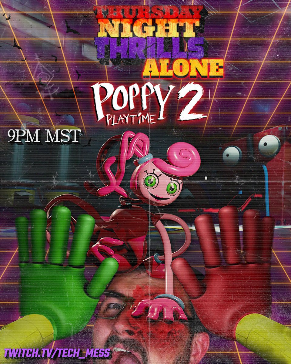 crypticvisionar's tweet photo. I guess you could say Jake is excited to play @Poppyplaytimeco 2 this evening... @mobgamesstudios also made Part 1 100% Free today so GO play if you have not yet! See you tonight at 9PM MST! 

#Poppyplaytime #huggywuggy #poppyplaytime2 #techmess https://t.co/KruqqJvTTk