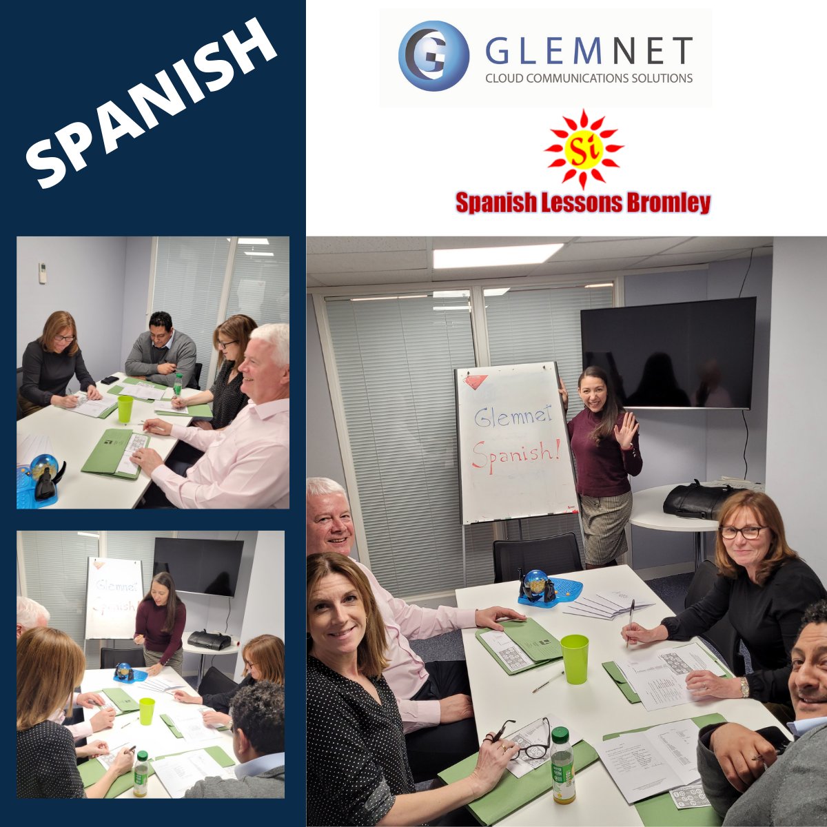 Glemnet's tweet photo. To promote our core values, at #Glemnet we learn Spanish as a non-work-related training, with fun and relaxed classes from https://t.co/uGzlnIq5Hl
We care about our team and the importance of the global learning environment.
#cloudcommunications #cloudsolutions #spanish https://t.co/dtdXvEzrpp