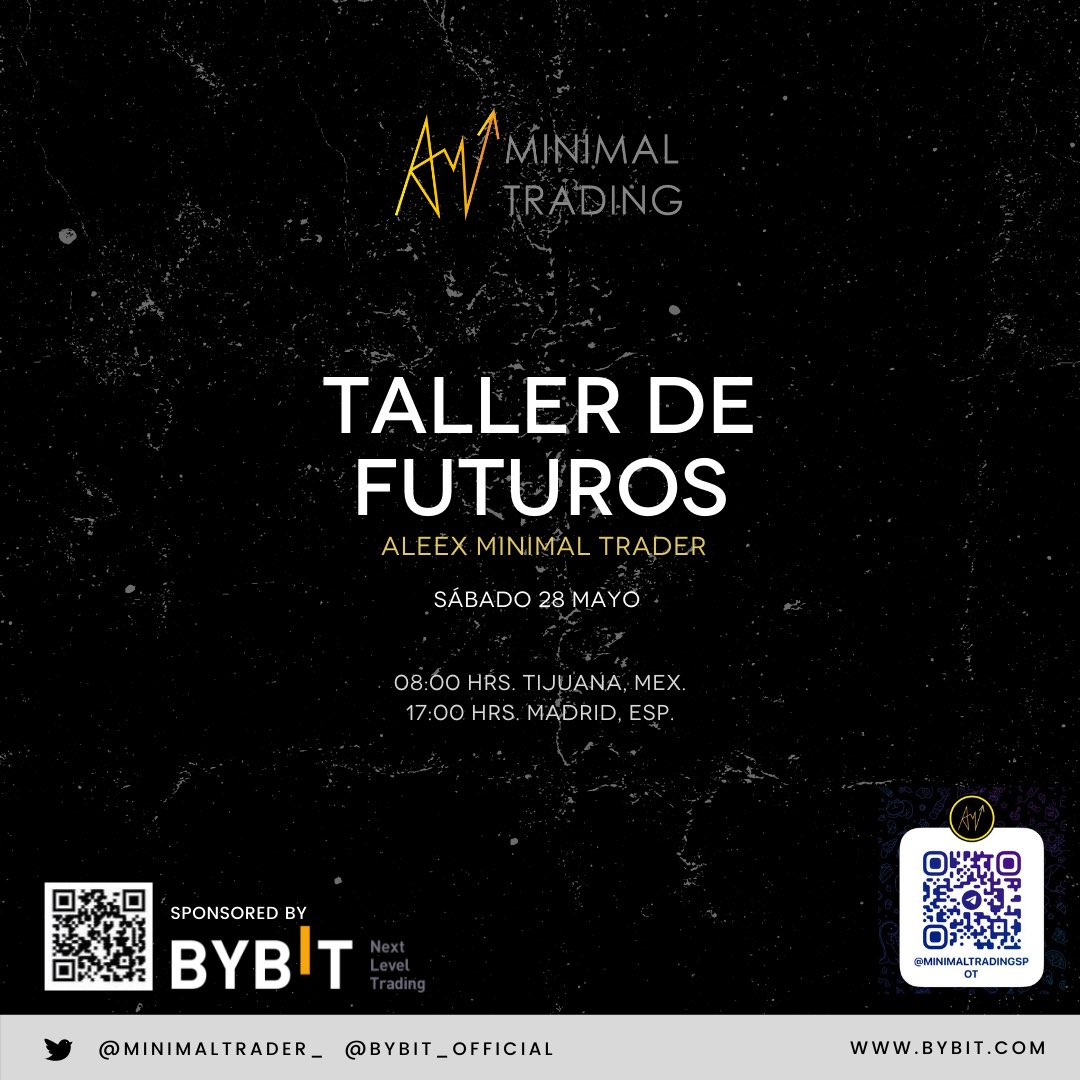 MinimalTrader_'s tweet photo. Amigos!! Ya estoy abriendo plazas para el próximo taller de futuros gratuito patrocinado por @Bybit_Official @bybit_es 🔥🚀🚀 si quieres participar entra a mi canal de Telegram (link en Bio) mañana daré las instrucciones por ahí #bitcoin $BTC https://t.co/6RoOdUAXwK