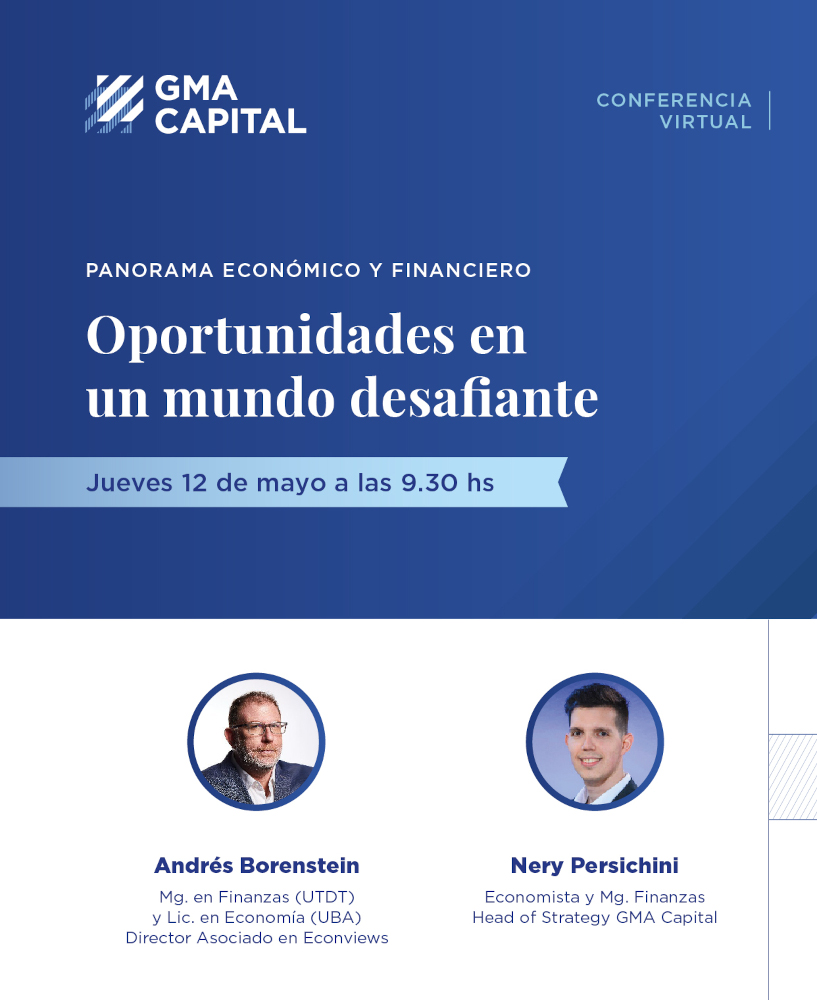 💻 Conferencia Virtual – Oportunidades en un mundo desafiante
📊 Panorama económico y financiero con Andrés Borenstein <a href="/Coloboren/">Andres Borenstein</a>
📆 Jueves 12/5 - 9.30 hs
🔗 Invitación para Zoom: us02web.zoom.us/webinar/regist…