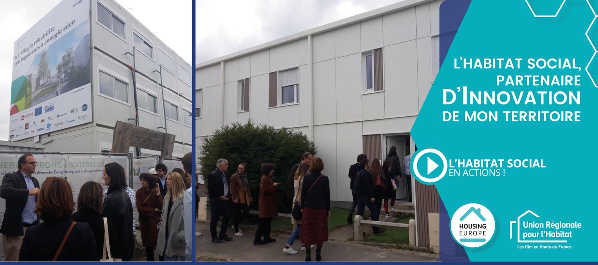 UnionHlmHdF's tweet photo. #EnDirect 2/3 : Deuxième visite pour la délégation @UnionHlmHdF et @HousingEurope à Wattrelos, pour la présentation d'une opération @EnergiesprongFR sur le parc de @VilogiaGroupe.♻️
#lHabitatSocialEnActions https://t.co/T9CFAXS3H5
