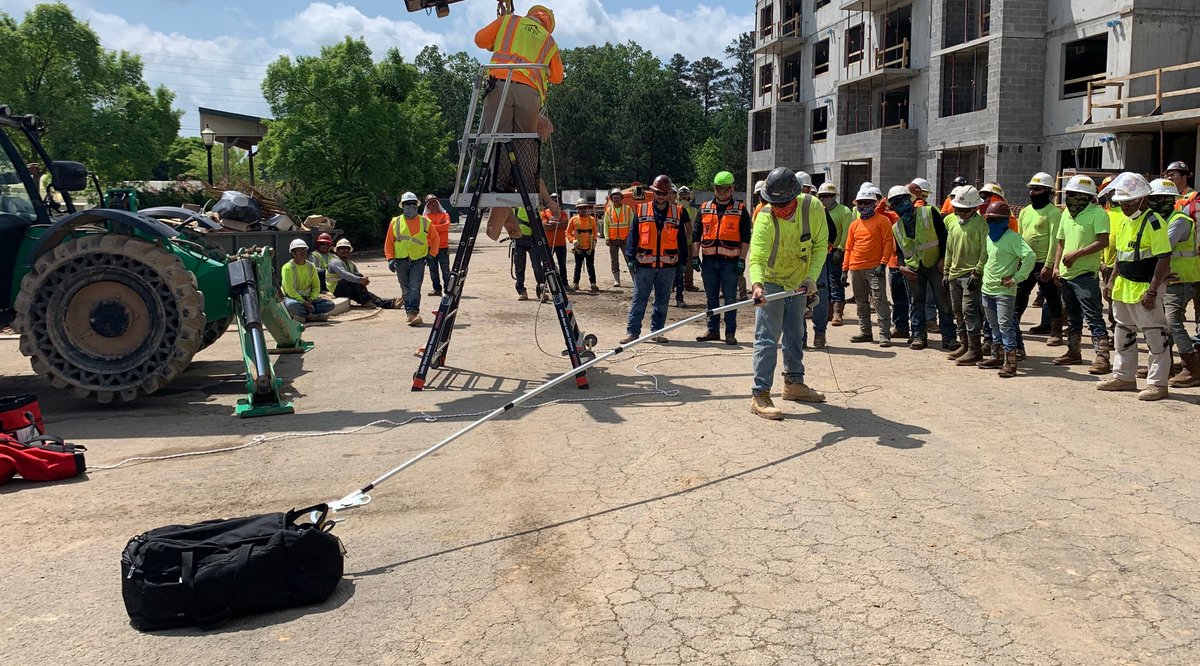 ColSafety's tweet photo. We partnered with Ely Concrete Concrete and @ahsResidential for a demonstration of their rescue plan for a job in Atlanta.

#BeSafeDoMore #SafetyStandDownWeek https://t.co/wyPAV8D0YU