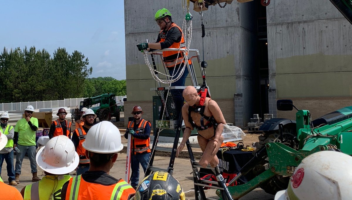 ColSafety's tweet photo. We partnered with Ely Concrete Concrete and @ahsResidential for a demonstration of their rescue plan for a job in Atlanta.

#BeSafeDoMore #SafetyStandDownWeek https://t.co/wyPAV8D0YU