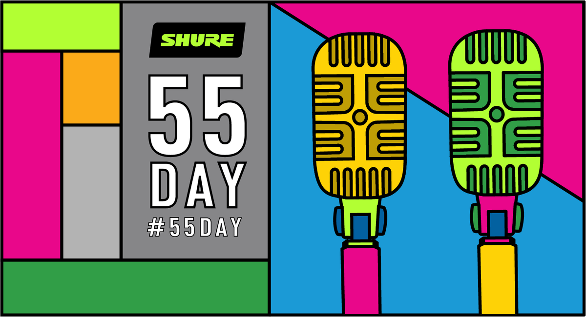 shure's tweet photo. The Super 55 mic has combined unmistakable style with legendary sound for decades. Being the very first unidirectional microphone ever created it changed the history of audio. It has become so iconic, it inspired an emoji. #IconicMicWeek 🎙 
Learn more: https://t.co/rjTKOBq4pu https://t.co/XWot1ZBJGn