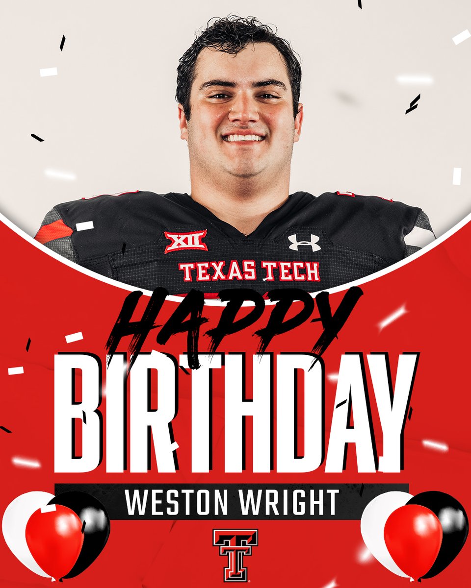 TexasTechFB's tweet image. Happy birthday @westonwright61!

#WreckEm