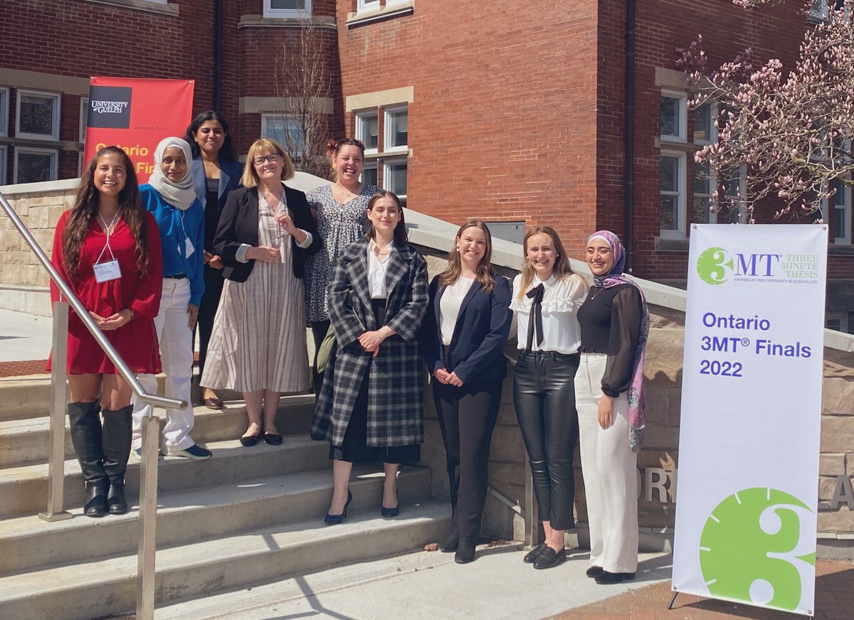 GuelphTurf's tweet photo. Yesterday our Communications Coordinator helped out with the Provincial #3MT competition. These nine amazing women presented their research with clarity, professionalism, and passion. #inspired https://t.co/AVgF6fHq2Q
