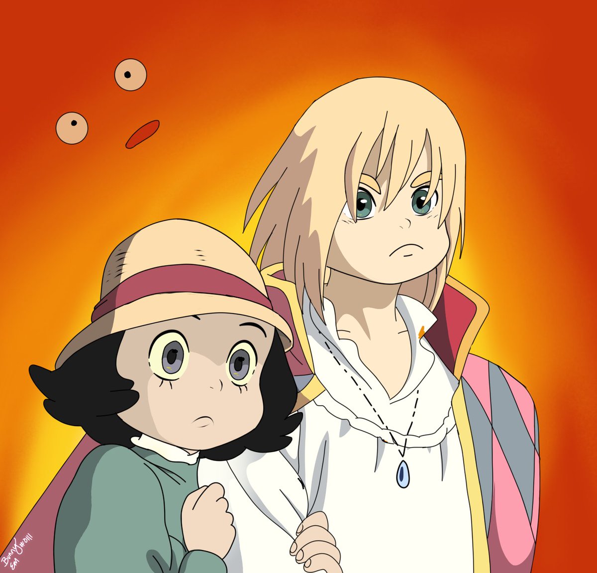 <a href="/IsekaiMeta/">Isekai Meta</a> 

I made a fan art inspired by Howl's Moving Castle. Took me ages to finish😅
Just using an Infinite Painter app, and a FINGER😂