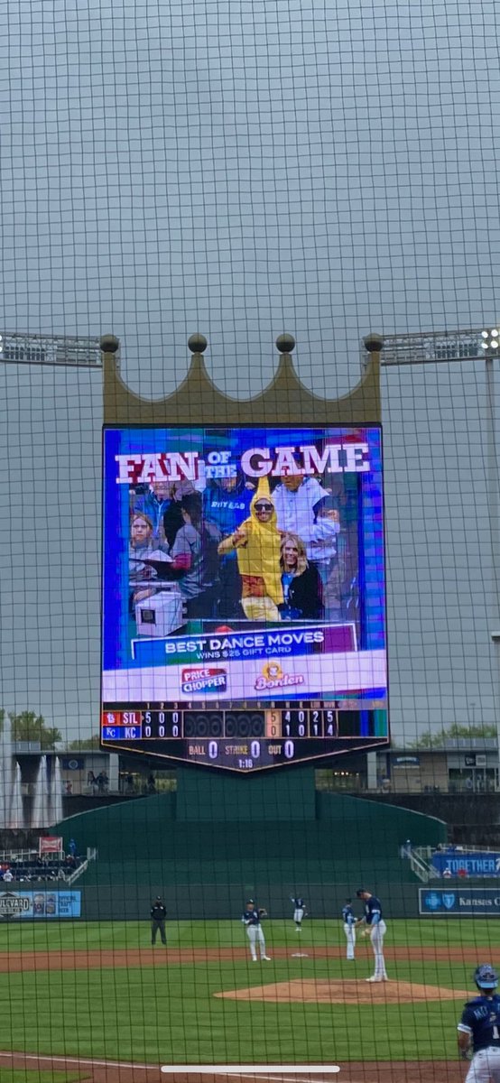 stephenrempala's tweet photo. People thought I was promoting the @TheSavBananas  yesterday at the @Royals game so I just rolled with it. https://t.co/DISAJPxI6p