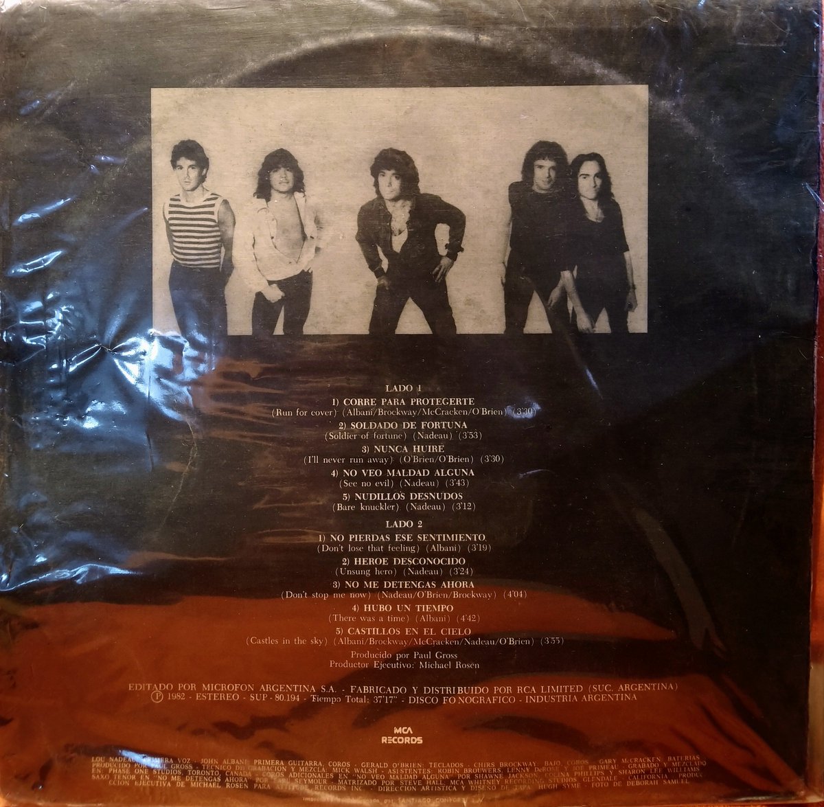 Wrabit's 1982 sophomore 'Tracks'. Canadian band formed in Ottawa that moved to Toronto and signed with MCA Records. Obscure, yet stunning blend of Hard Rock, AOR and Pomp Rock. Argentine 
vinyl pressing, title translated to Spanish as 'Huellas'. #Wrabit #AOR #HardRock #PompRock