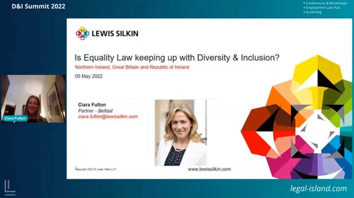 legalisland's tweet photo. Wrapping things up in stream 1
@Ciarafulton5, Partner at @LewisSilkin as she tackles the question “Is Equality Law Keeping Up with Developments in D&amp;I?”
#diversityandinclusionsummit22 https://t.co/jB1gFBKXqM