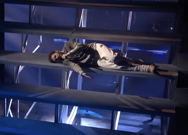 __Anastazia__'s tweet photo. New favourite meme: Eurovision acts contemplating life https://t.co/c3jEIStln5