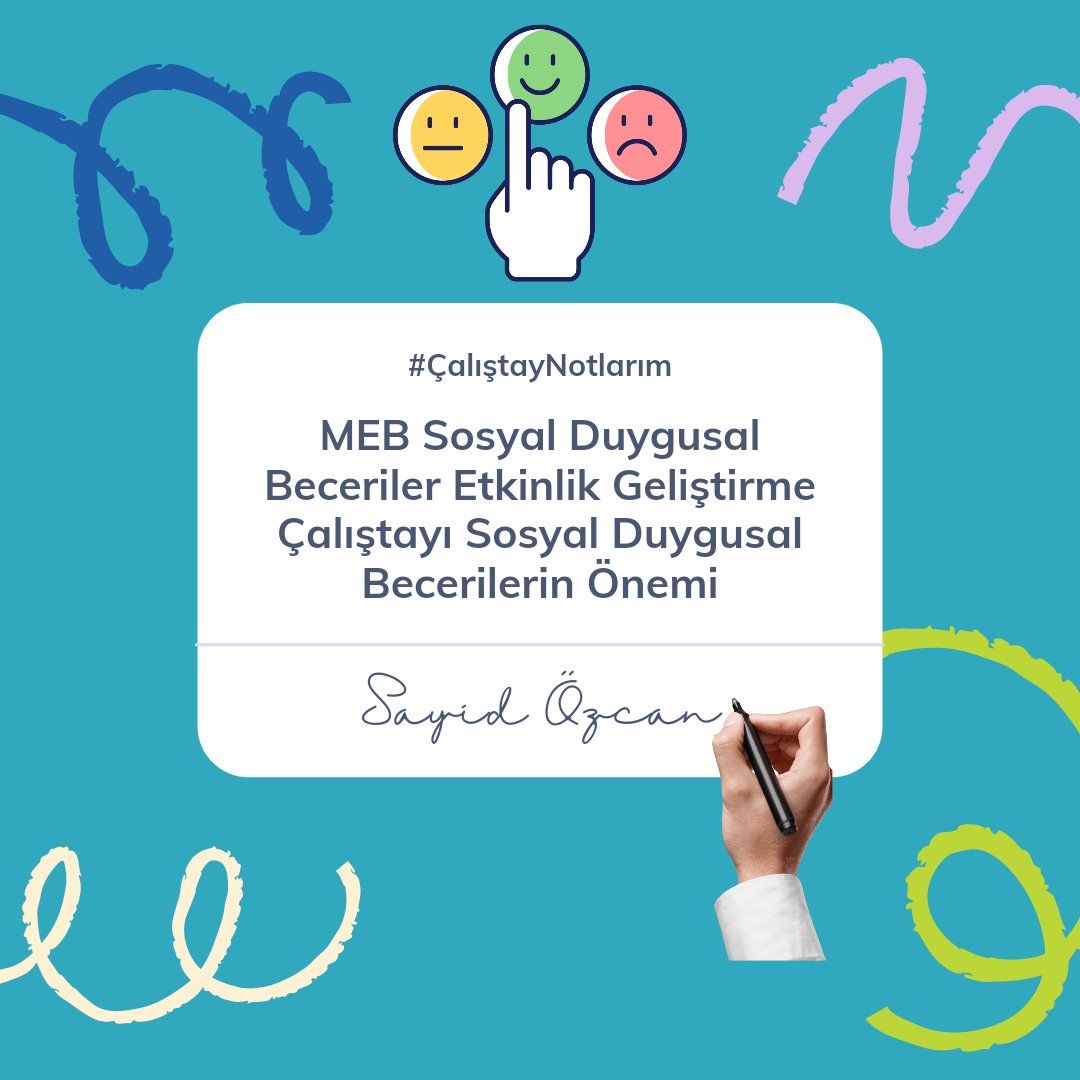 ozcansayid's tweet photo. 25-29 Nisan arasında katıldığım Sosyal Duygusal Beceriler Etkinlik Geliştirme Çalıştayında aklımda kalanları sizlerle paylaşmak istiyorum. Notları akademisyen hocaların sunumlarından ve meslektaşlarımdan aldım ve derledim. Herkese teşekkür ederim 🙏🏻 RT lütfen #meb #casel @tcmeb https://t.co/FdkUdrLh9q