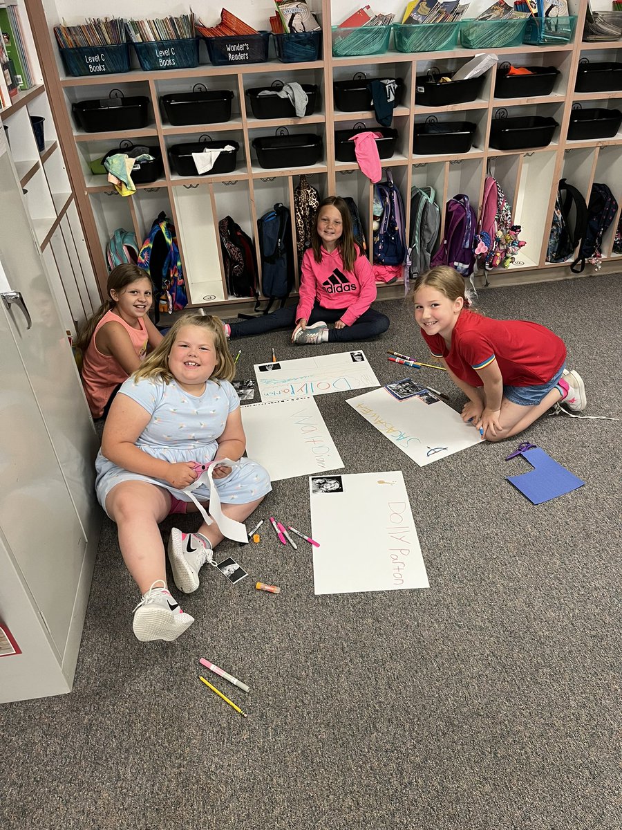 Working hard on our famous Americans projects this morning! <a href="/CENT_Tweets/">Centennial Panthers</a>