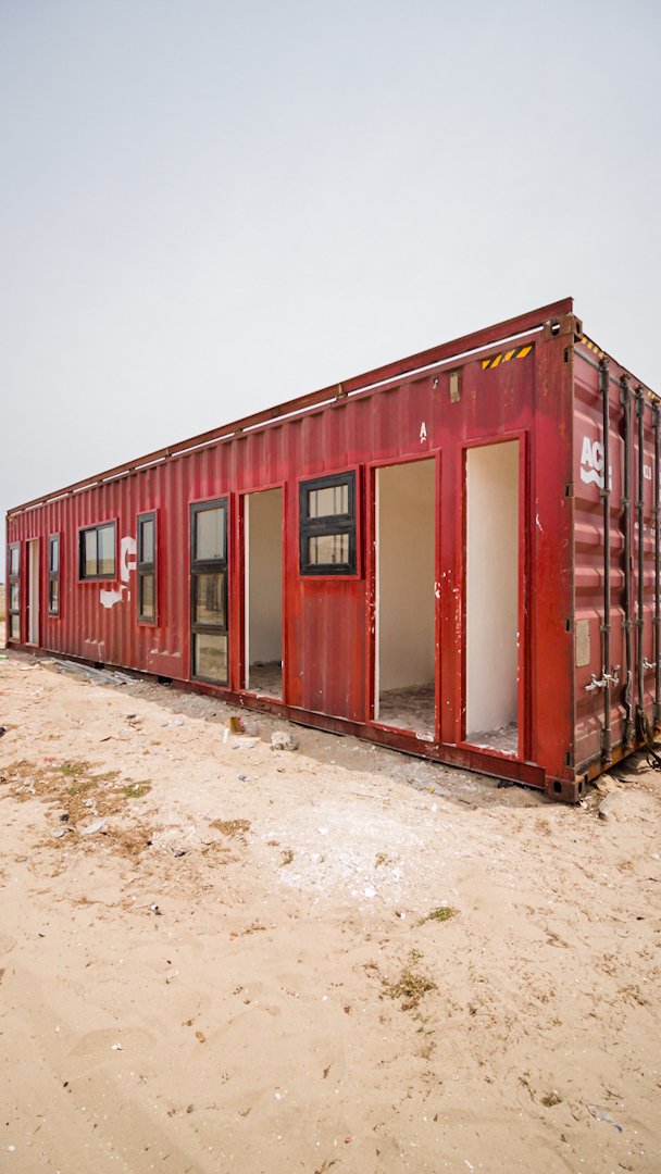 tinspaces's tweet photo. From Container to Shell... 
Containers already have a floor, ceiling, and walls which greatly reduces the time it take to build them into habitable spaces. #cargotecture #containerarchitecture #construction https://t.co/mjZdq9ZBAk