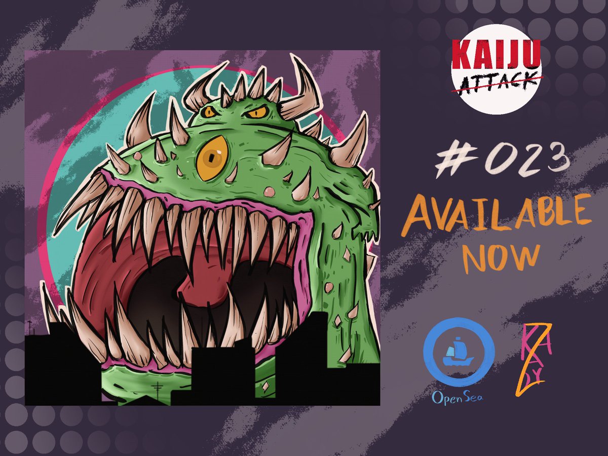 kaZadyyy's tweet photo. 🚨New drop🚨
KAIJU #023
Link : https://t.co/5Vwn88KY10
#nft #NFTTHAILAND #NFTCommunity #NFTcollections #openseanft #KAIJUATTACK https://t.co/MZiXRVTeag
