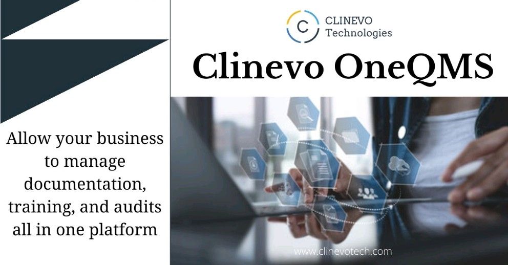 Clinevotech's tweet photo. Handle quality and compliance procedures digitally with Clinevo QMS, allowing your business to manage documentation, training, and audits all in one platform.
Take a demo now!
https://t.co/ZkpztnOtbZ

#qms #oneqms #clinevooneqms #qualitymanagementsystems #digitalization #qualitya https://t.co/cAT0wnWyB3