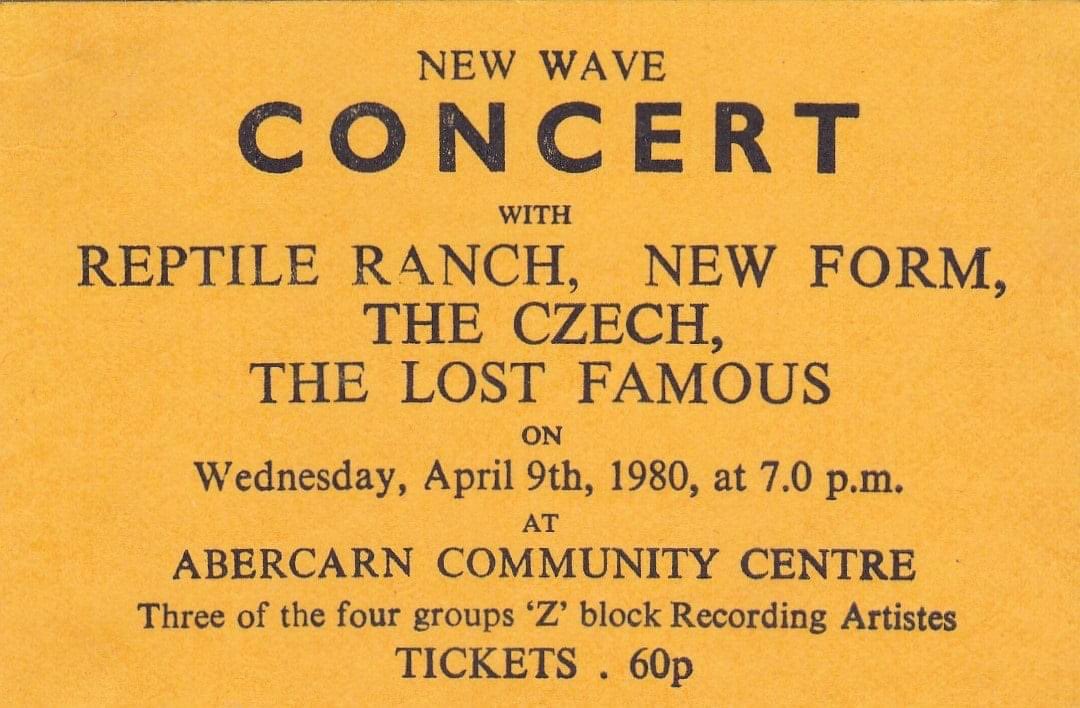 CardiffMH's tweet photo. Z Block Records bands in Abercarn

Reptile Ranch + New Form + The Czechs + The Lost Famous at Abercarn Community Centre, 9th April 1980

#zblock #reptileranch #abercarn #caerdydd #cymru #cardiff #wales #cardiffmusichistory https://t.co/PozjdEMzFu
