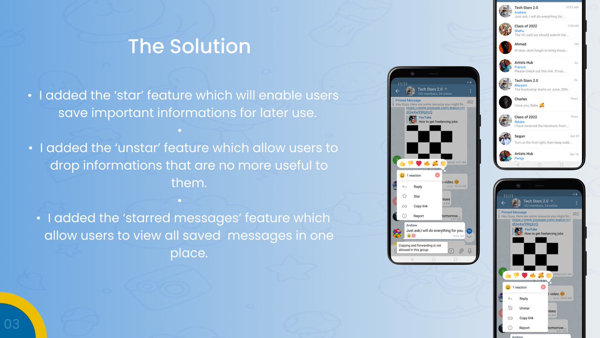 barby008's tweet photo. Better late than never!!!

Here's my submission for the recently concluded #DesignWithRooks challenge. @TheRuqayyah 
I added some new features to @telegram

Comments are welcomed! Pls RT
#uidesign #uxuinewbiedesignchallenge #uxdesign #figma #Telegram #productdesign #uiux https://t.co/9LDpEQeSxE