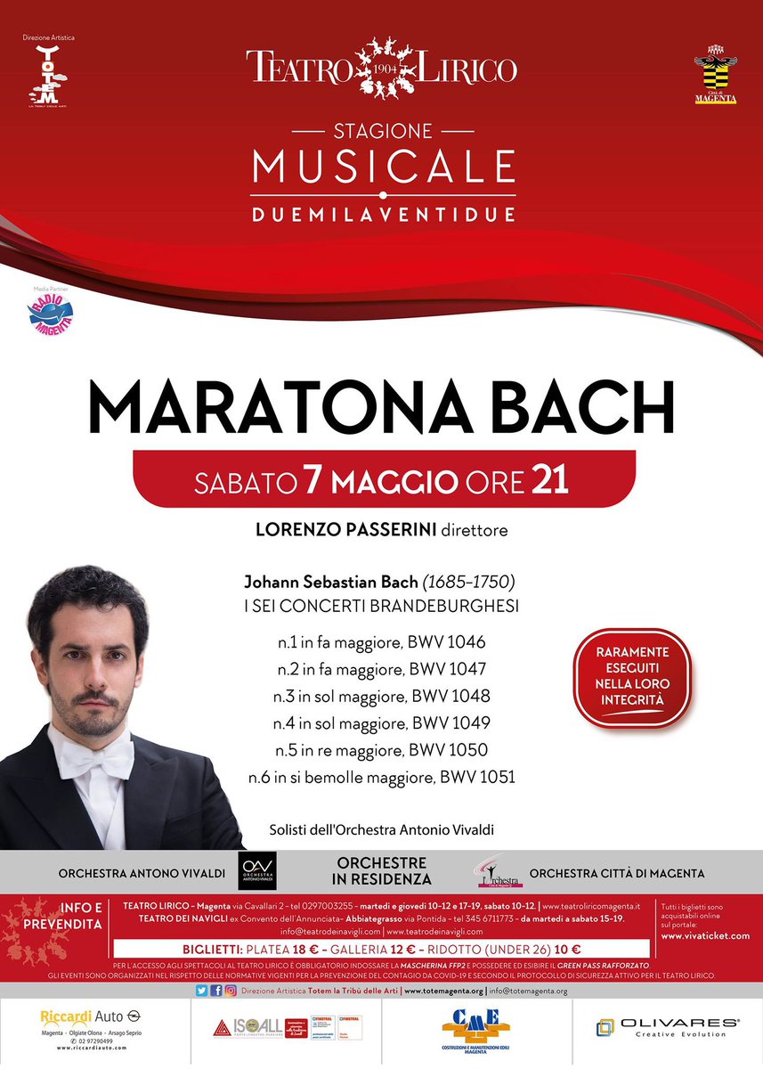TOTEM_Magenta's tweet photo. Pronti al gran finale!
🎼MARATONA BACH🎼 https://t.co/w6arjc8pjP