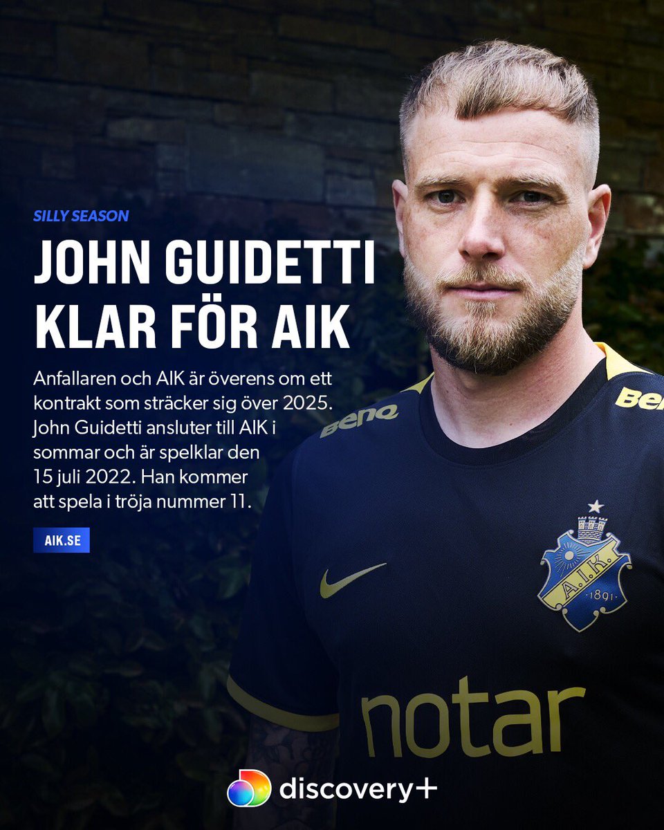 sportshbomaxse's tweet photo. John Guidetti är klar för AIK ✍️ https://t.co/qvV5MaZ60C