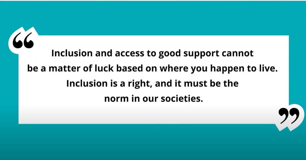 InclusionEurope's tweet image. Access to community living cannot be a post-code lottery.
It cannot be a matter of luck based on where you happen to live.

Inclusion is a right, and it must be the norm in our societies.

youtube.com/watch?v=dVniuY… 

#ILDAY22 #EndSegregation