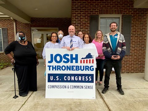 democratsva5's tweet photo. Last weekend several local Dem committees co-hosted a Meet &amp; Greet in Farmville with #VA05 nominee @JoshforVirginia. It was a great turnout of folks who are ready to work to #flipthe5th in Nov!💪 https://t.co/oSlmDikb6B