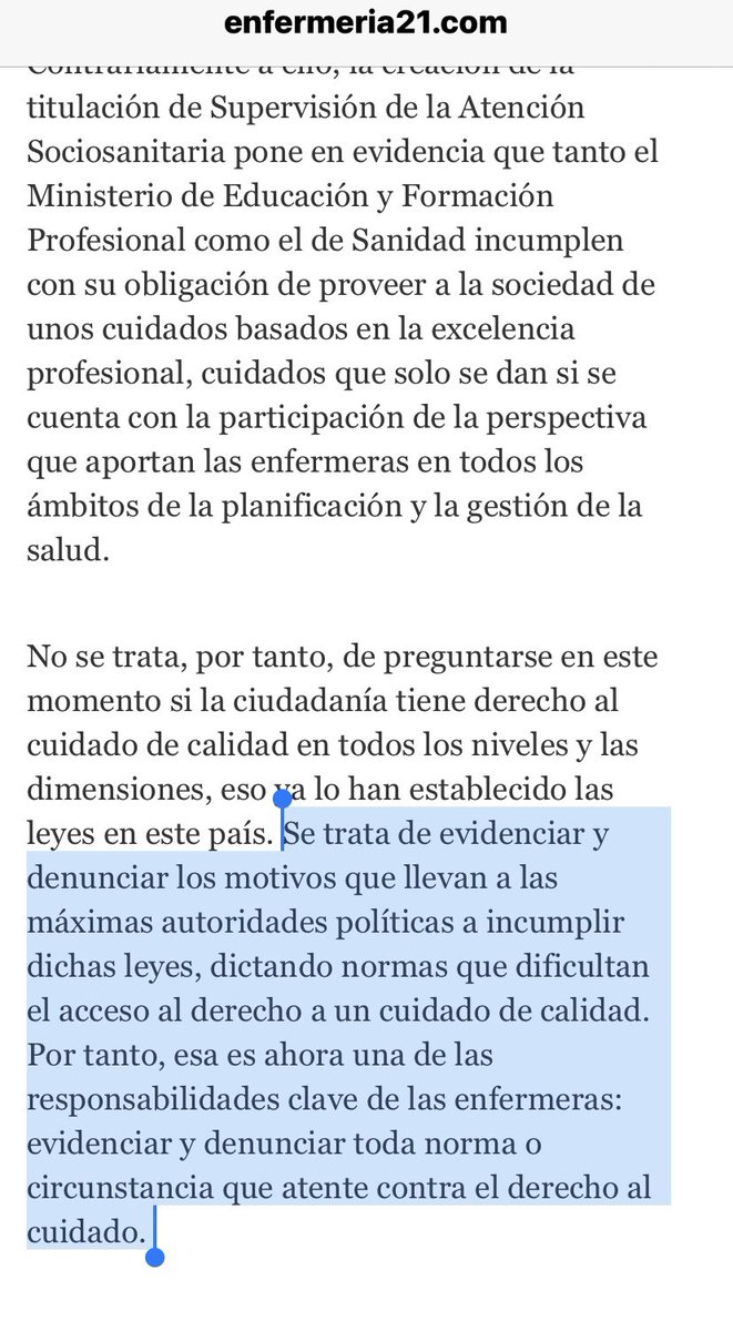 NuriaDeArgila's tweet photo. Desde el @Grupo40I se escribe esta editorial en la #RevistaMetas @GrupoParadigma_
👇🏼
“La defensa del derecho al cuidado: una responsabilidad de las enfermeras”
👇🏼
https://t.co/9weg41Prx0
#cuidar #enfermeras #geriatría #cuidados https://t.co/AvUktKLHef