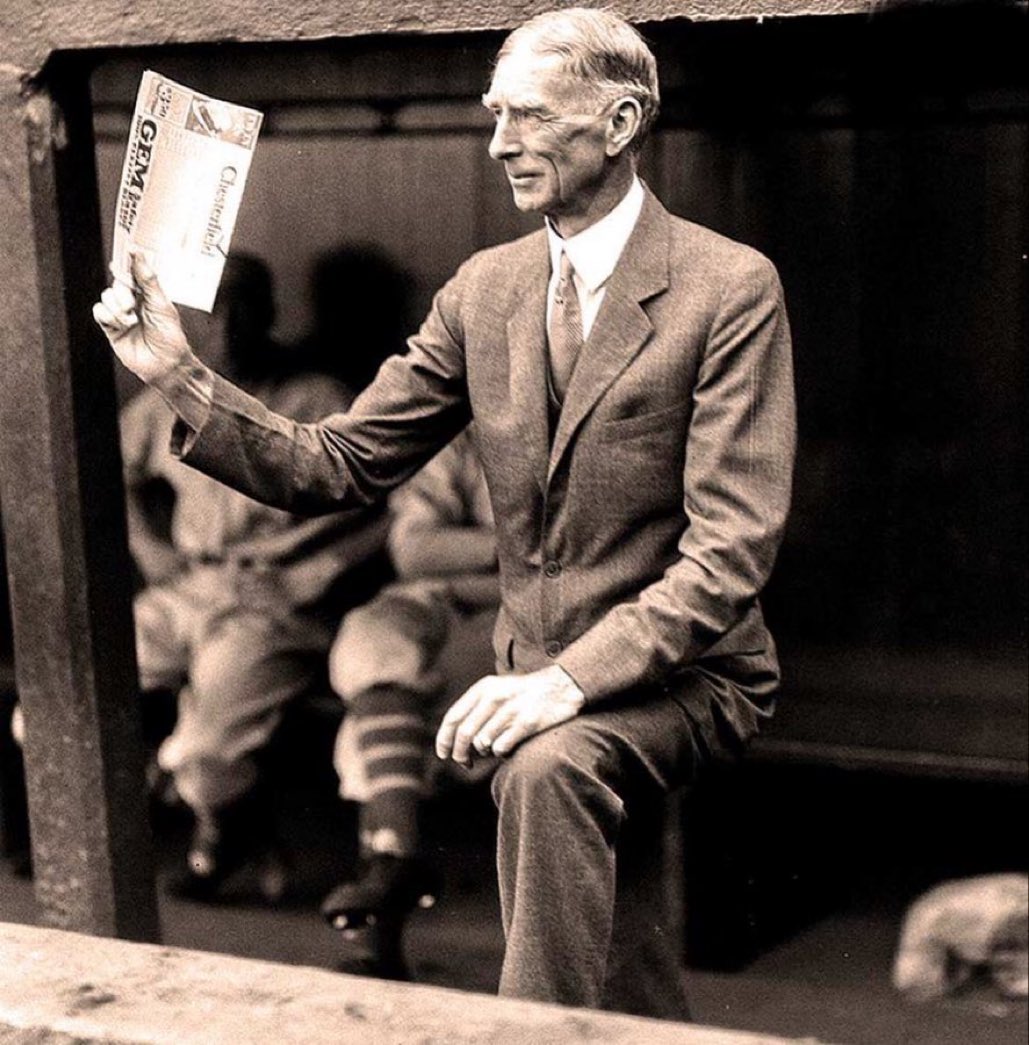 BaseballQuotes1's tweet photo. You're born with two strikes against you, so don't take a third one on your own. -Connie Mack https://t.co/adaedAwzGb
