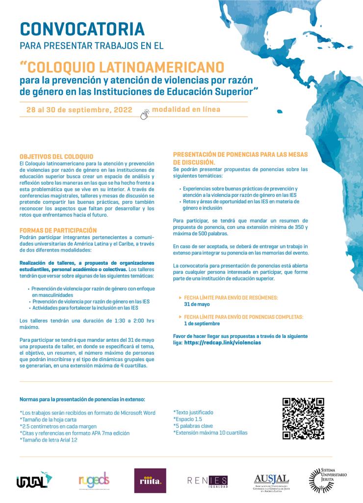 Genero_Ibero's tweet photo. Les invitamos a participar! @rugeds_  @UDUAL  @RIIITAcademica  @CIEGUNAM  @IgualdadUnam  @ausjal  @suj_contigo @IBERO_mx @ComiteGenero  @DoctoradoGenero https://t.co/iuPDLa6KVO