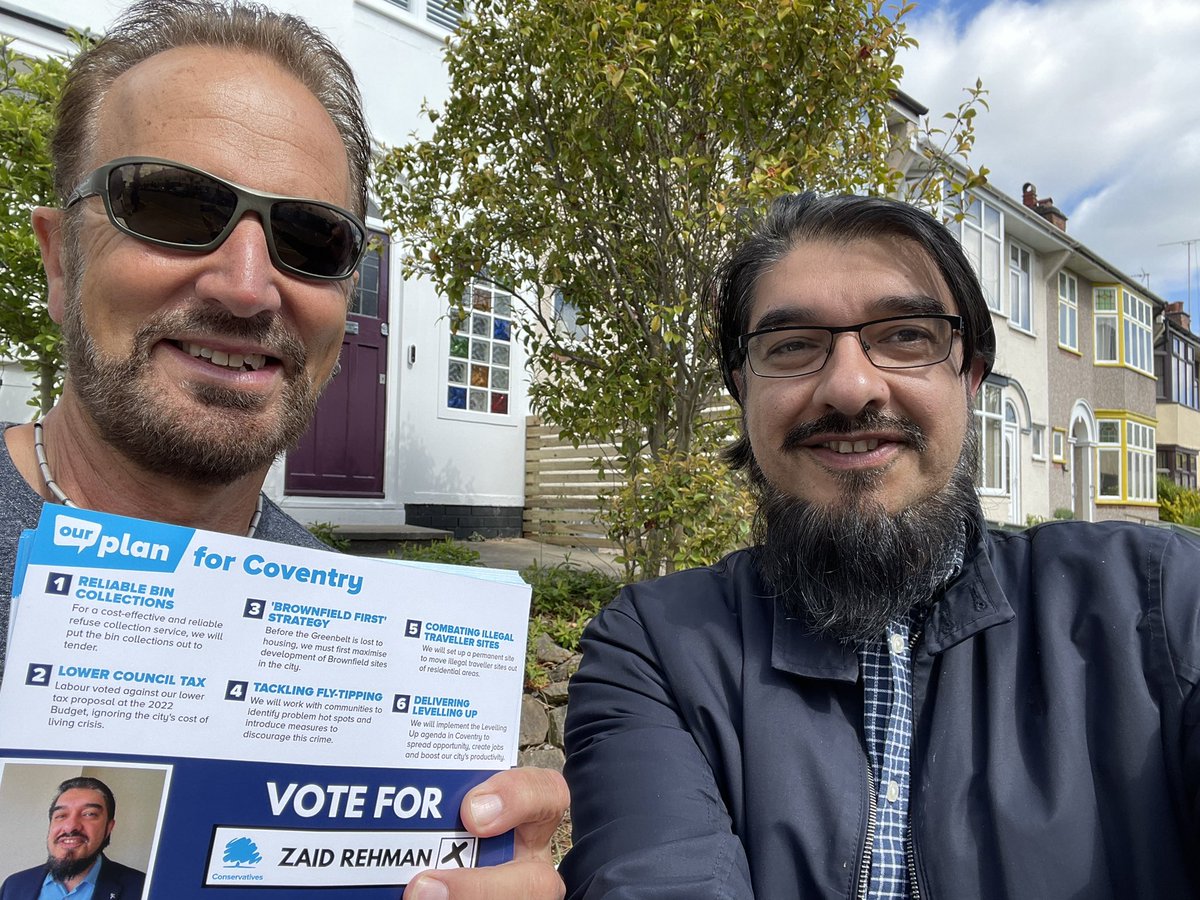 Final few hours of canvassing in Albany Road/Earlsdon St. A reminder to voters what’s at stake in #coventry with Labour. Higher council tax, bins chaos and more potholes. Good to meet Chris and for his support. #Plan4Coventry #VoteConservative #LE22