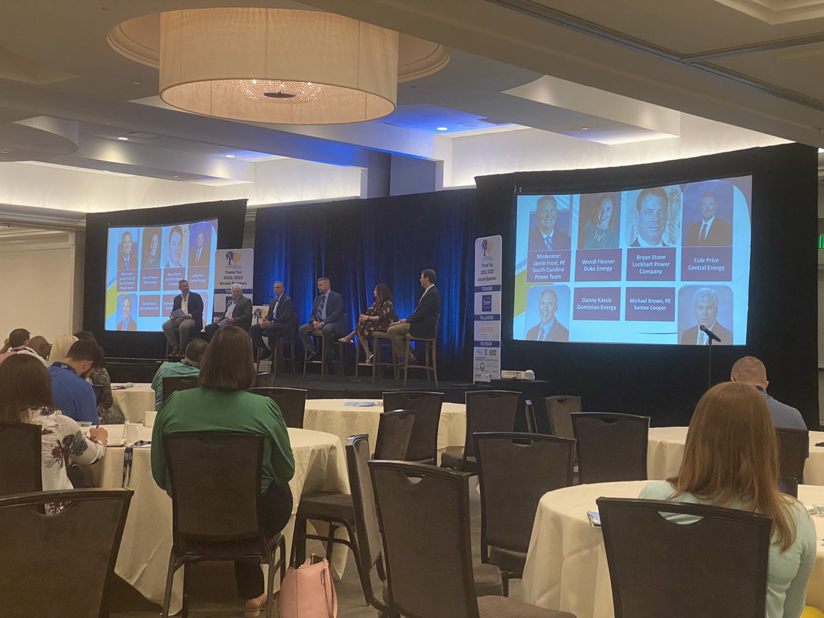 GroundBreakNCSC's tweet photo. Clean Energy Panel Discussion at the #SCEDA Annual Conference https://t.co/h8p3UpjH8p
