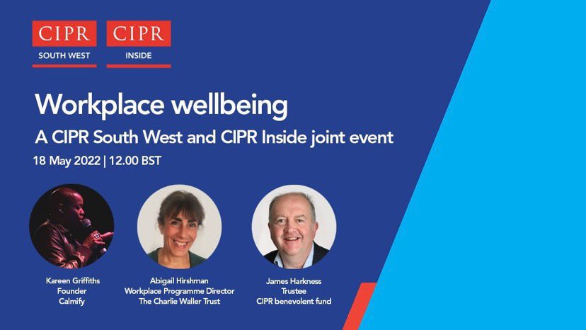JoanneMHowe's tweet photo. Teamed up with @beckymurch to plan a @ciprinside @CIPR_SW virtual wellbeing workshop 👇🏻

In order to influence positive #wellbeing at work, you must first influence yourself, and that's what this hour is all about 🌀 Free to #CIPR members!

❇️ Sign up! https://t.co/Mv3GoBVIUY ❇️ https://t.co/jKB7oAIJTN