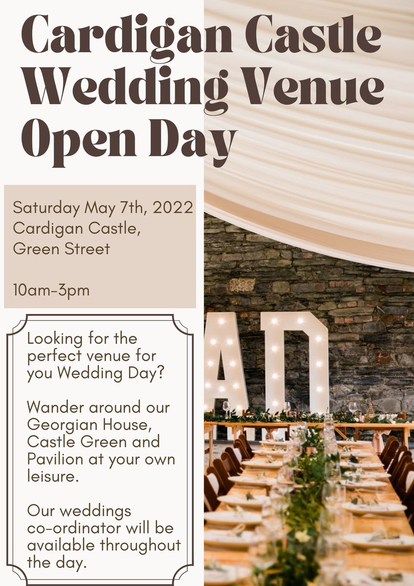 Cardigan Castle | CastellAberteifi (@cardigancastle) on Twitter photo Are you looking for a unique wedding venue? Your own Castle for the day! Come visit us this Saturday (7th May) to find out more about Weddings at Cardigan Castle!
<a href="/Holdenscatering/">Holdens Catering</a>
#weddingvenue #westwales #cardigan Are you looking for a unique wedding venue? Your own Castle for the day! Come visit us this Saturday (7th May) to find out more about Weddings at Cardigan Castle!
<a href="/Holdenscatering/">Holdens Catering</a>
#weddingvenue #westwales #cardigan