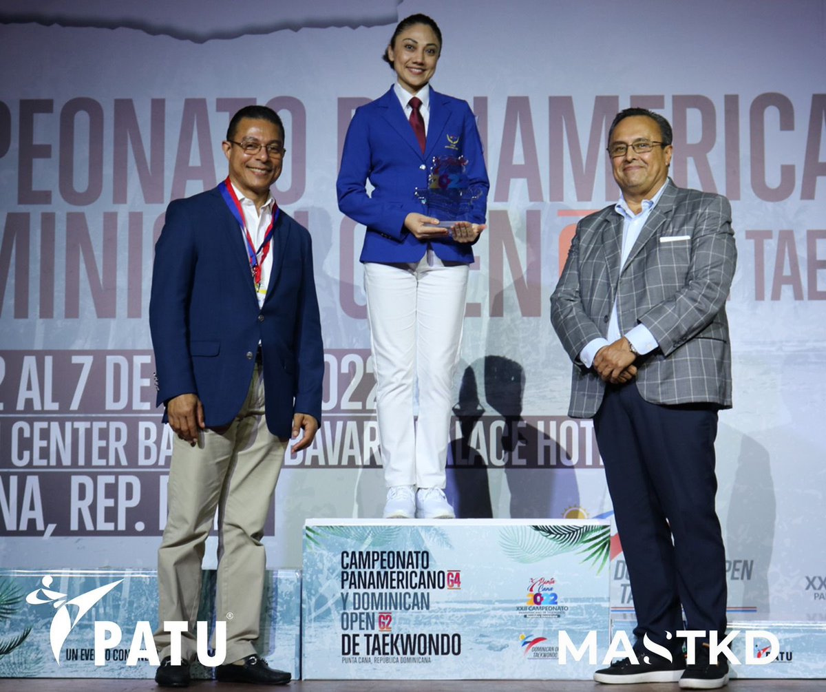 mastaekwondo's tweet photo. Best Female Referee #PanamTKD22 

🥇 Araceli Ornelas 🇲🇽
@Ara_Ornelas_34 

#TKD #Panamericano #PATU #PuntaCana #Taekwondo #masTKD #BestReferee #MEX #MVP https://t.co/IcEC88mgum