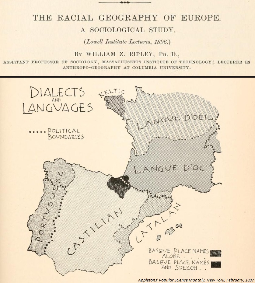 laccent's tweet image. Mapa lingüístic publicat als Estats Units, 1896