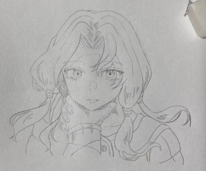 #このタグをみた人はラフ画とその完成絵を見せる
ラフというか下描きだねぇ 