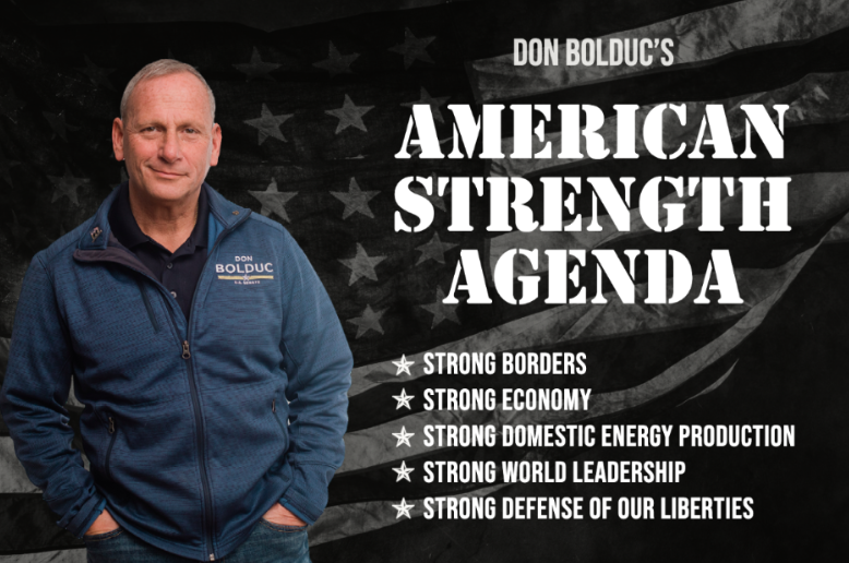 GenDonBolduc's tweet photo. 🚨 This week I released my #AmericanStrength agenda!
NH needs a leader who will secure our Southern border, fight inflation, unleash American energy independence, defend our liberties & restore America’s leadership on the world stage.
JOIN NOW: https://t.co/NPuhUP4Ntu https://t.co/V5MZEZoiXt
