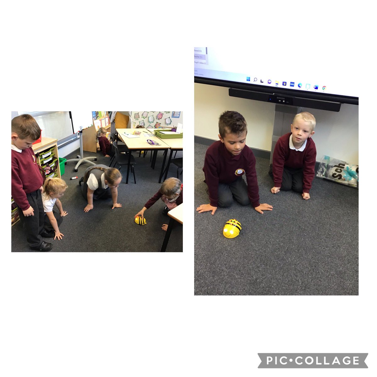Miss_G_HLTA's tweet photo. Today in #DPS_computing @Class3DP were working hard on algorithms. They had to program a beebot correctly so it made it back to the hive. Great work everyone 🐝🤖 @DartonPrimary https://t.co/lpCrjX3soj